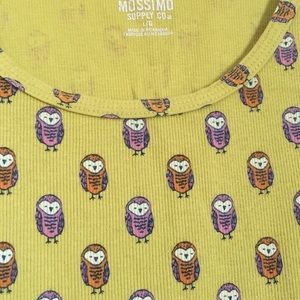 🦉Yellow Owl Long Tank Top🦉 Large
